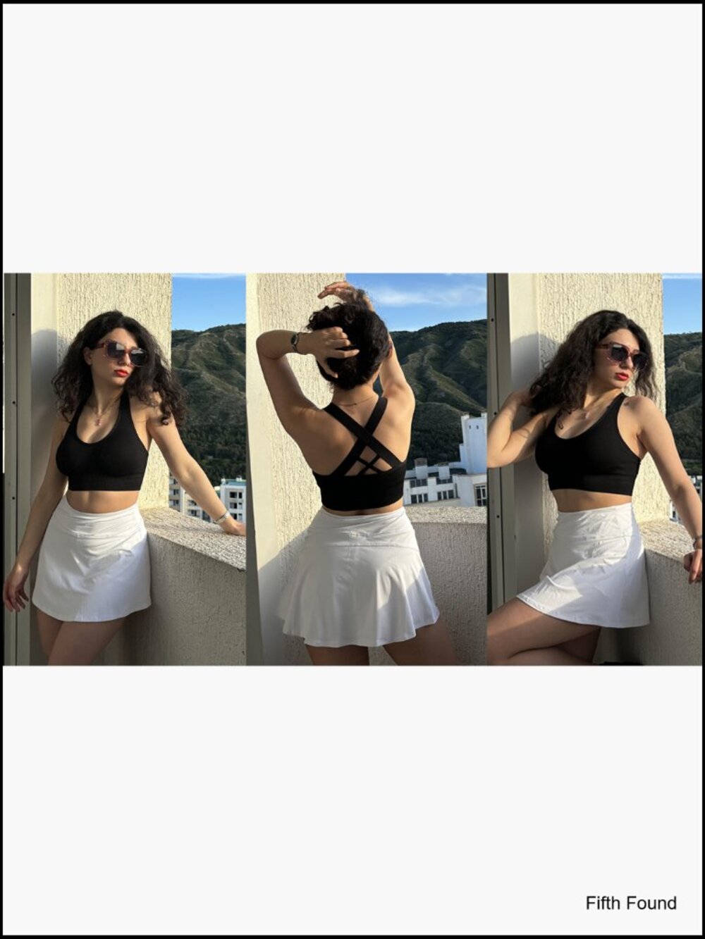 Pleated Tennis Skort with Built-in Shorts & Pocket High Waist Tummy Control - Picture 7 of 7